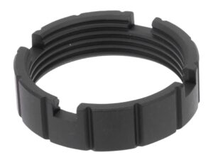Armaspec self-retention castle nut ARM6521-BLK in black anodized 7075-T6 aluminum for AR-15 buffer tubes
