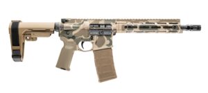 CNC Firearms Daniel Defense DDM4 V7 pistol with duck camo receivers and M-LOK handguard