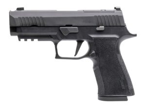 Sig Sauer P320 XTen Carry Comp 10mm pistol with black Nitron ported slide