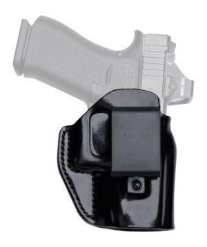 Galco Stow-N-Go Elite IWB holster in black leather with polymer belt clip