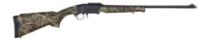 Crickett 410 single shot turkey shotgun with camo synthetic stock and extended choke