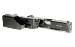 Advantage Arms .22 LR conversion kit for Glock 19/23 Gen 5 with black slide and range bag