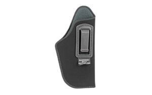 Black Blackhawk Inside-the-Pant IWB holster, Size 6 right hand, with suede-like shell and belt clip