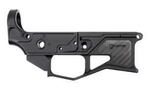 Fortis License Gen II AR15 stripped lower receiver in black billet aluminum with carbon fiber
