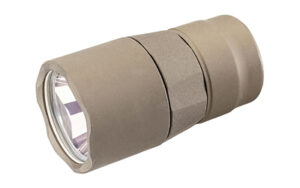 SureFire KF2 Turbo 6V replacement bezel in tan hard-anodized aluminum with tempered window