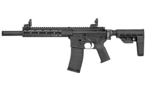 Tippmann M4-22 Elite Bug Out ISS black .22 LR suppressed pistol with folding brace and M-LOK handguard
