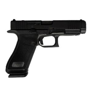 Black Cerakote Glock 17 Gen 6 9mm pistol with ported barrel and slide