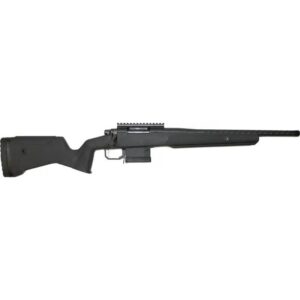 Black GLFA SUB-1 6.5 Creedmoor bolt action rifle with carbon fiber stock and fluted barrel