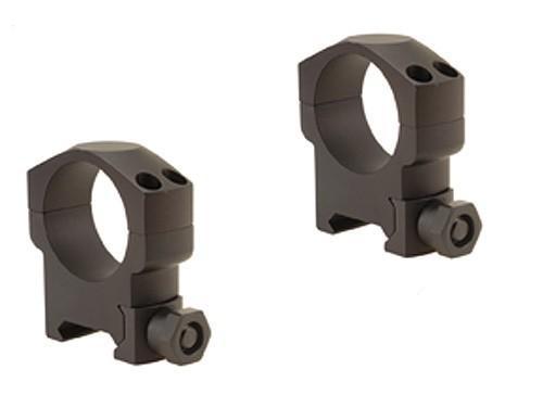 Leupold Mark 4 30mm High Matte aluminum scope rings pair in black with cross-slot clamps