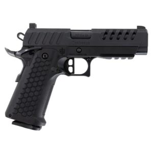 MAC Cerberus 2011 9mm pistol in black with optics ready serrated slide