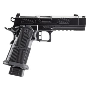 Alpha Foxtrot AF1911 Romulus 9mm pistol in black DLC with compensated threaded barrel