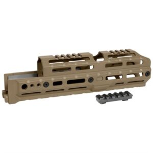 Midwest Industries AK Alpha 10-inch M-LOK handguard in Flat Dark Earth for stamped AK rifles