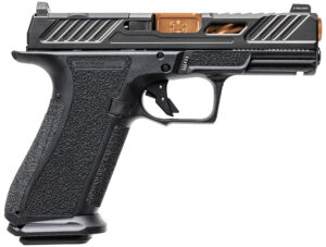 Shadow Systems XR920 Elite 9mm pistol with black polymer frame and bronze spiral-fluted barrel