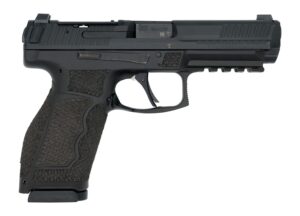 Langdon Tactical HK VP9A1F 9mm pistol with black nitride optic-ready serrated slide and stippled polymer frame