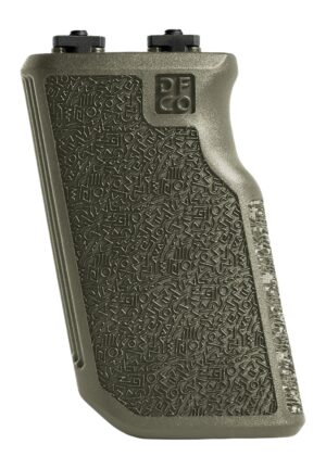 Die Free Co Tiger Claw XL M-LOK angled foregrip hand stop in Olive Drab Green nylon