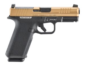 Ruger RXM 9mm pistol with copper PVD optic-ready slide and black Magpul EHG grip
