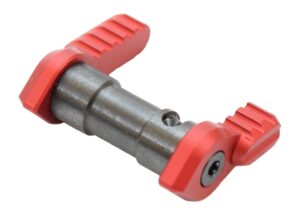Armaspec FT90 Full Throw ambidextrous AR-15 AR-308 safety selector with red anodized levers