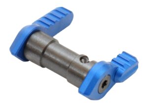 Armaspec FT90 Full Throw ambidextrous safety selector in blue anodized finish for AR-15 and AR-10