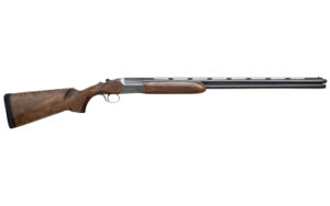 Akkar Open Country 28GA over/under shotgun with Turkish walnut stock and blued barrels