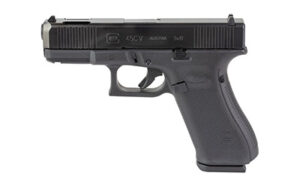 GLOCK 45C (V) 9mm compensated crossover pistol in black with ported slide and full-size grip