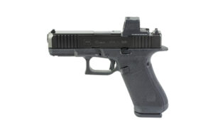 GLOCK 45 Gen6 9mm black pistol with mounted Holosun EPS Carry red dot optic