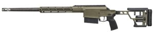 SIG Sauer Cross Magnum Sawtooth 7mm PRC rifle with Moss Green Cerakote, folding stock, and carbon fiber barrel