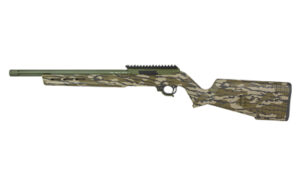 TacSol X-Ring VR Gen2 .22 LR rifle with OD Green barrel and Mossy Oak Bottomland stock