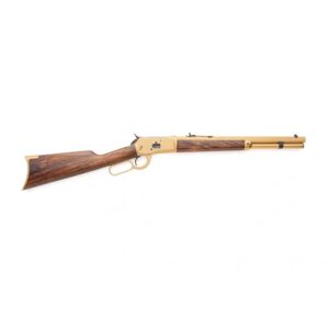 Chiappa 1892 Gold L.A. Trapper .44 Mag lever action rifle with gold-toned finish and walnut stock